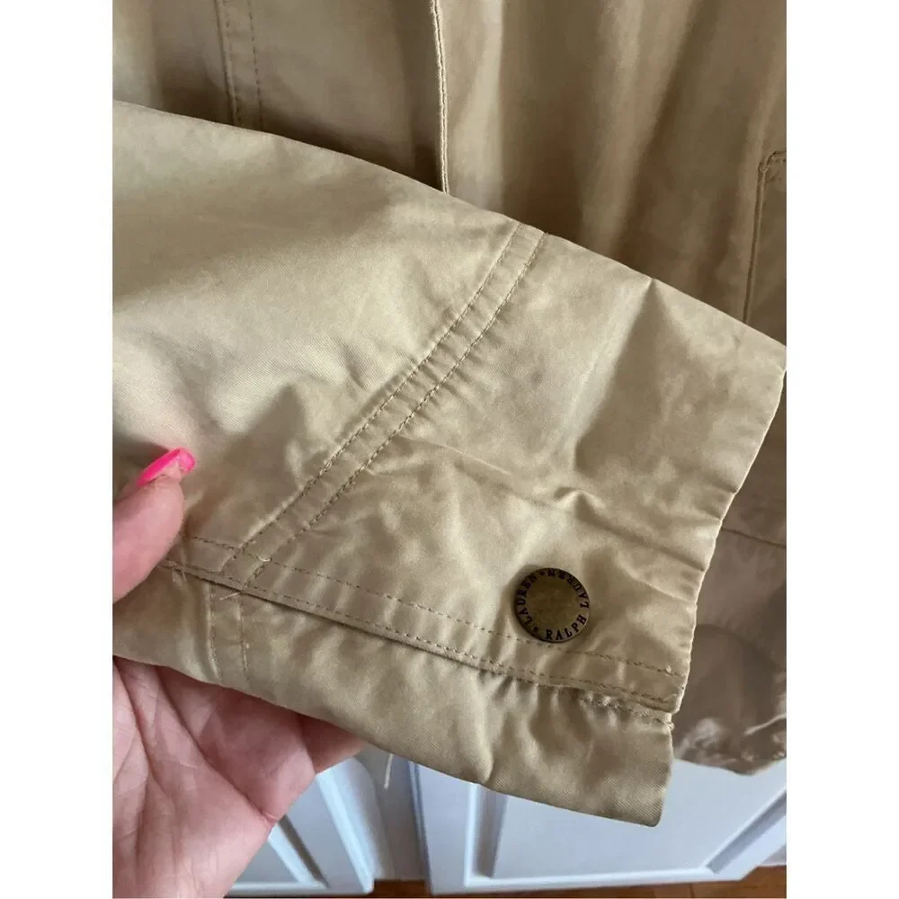 Lauren Ralph Lauren Chore Barn Jacket Sz LP Taupe Nice!
